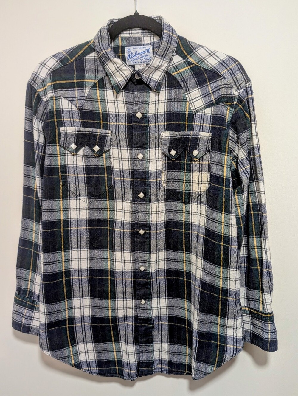 Rockmount | Heritage Plaid Western Flannel In Green/Blue